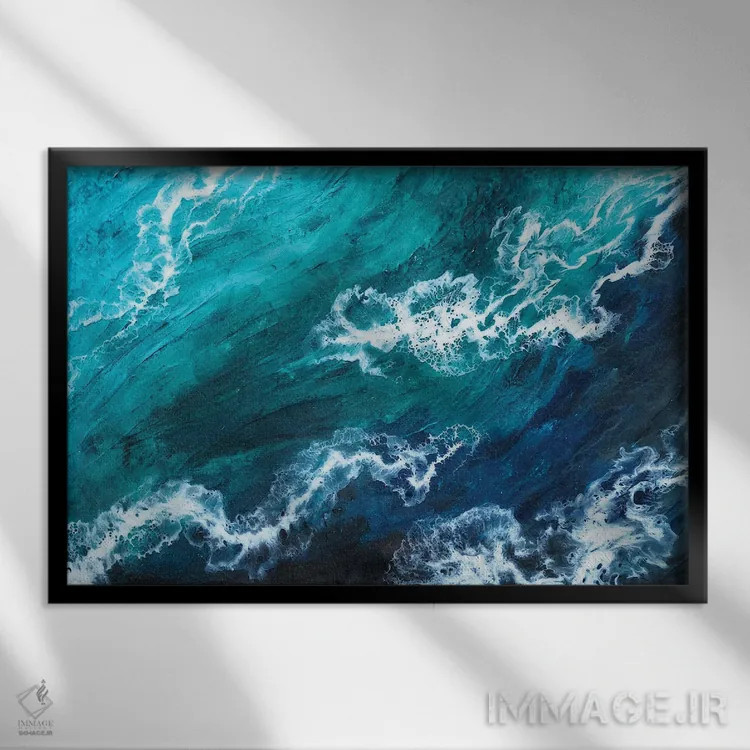 تابلو عمق اثر دلنارا ال - نمای قابدار مشکی