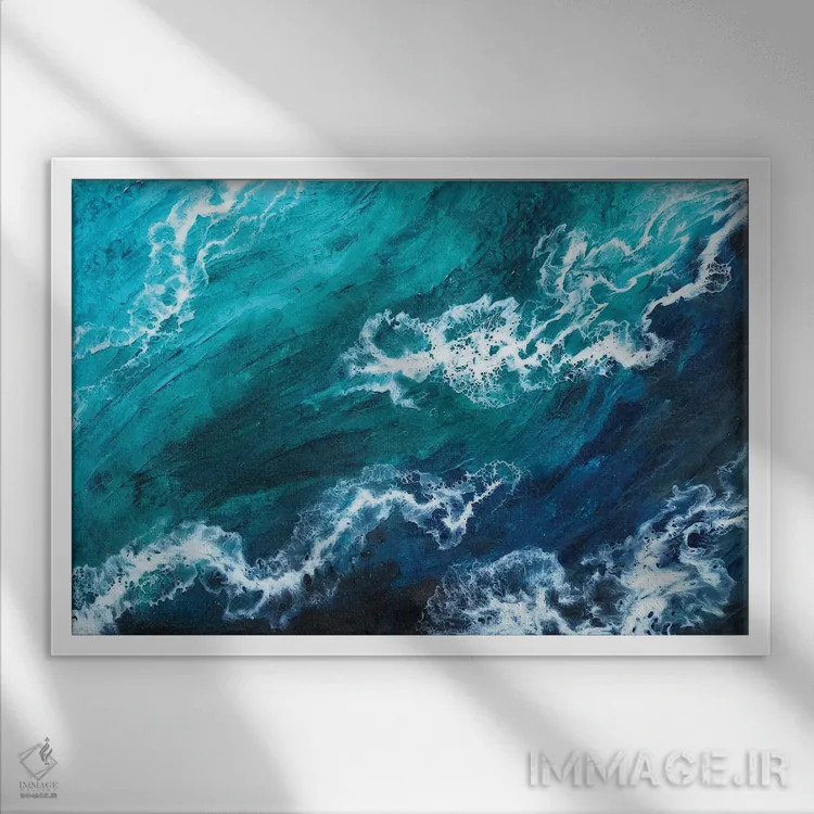 تابلو عمق اثر دلنارا ال - نمای قابدار سفید