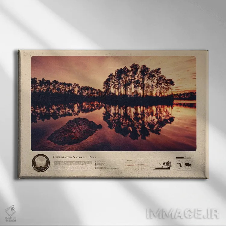 تابلو پارک ملی اورگلیدز (آمریکا) اثر طراحی ۲۰۴۶ - نمای روبهرو روی دیوار