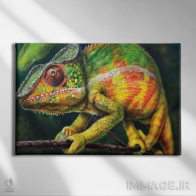 تابلو پلنگ آفتابپرست اثر درک تورکوت - نمای روبهرو روی دیوار