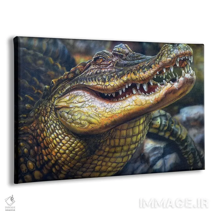 تابلو تمساح اثر درک تورکوت - نمای پرسپکتیو محصول