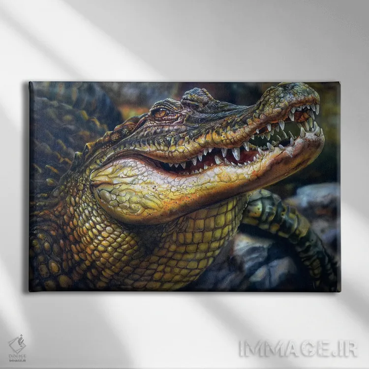 تابلو تمساح اثر درک تورکوت - نمای روبهرو روی دیوار