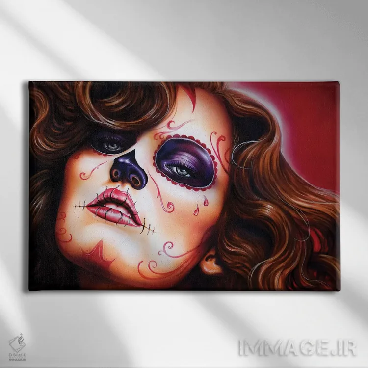 تابلو دختران جمجمه II اثر درک تورکوت - نمای روبهرو روی دیوار