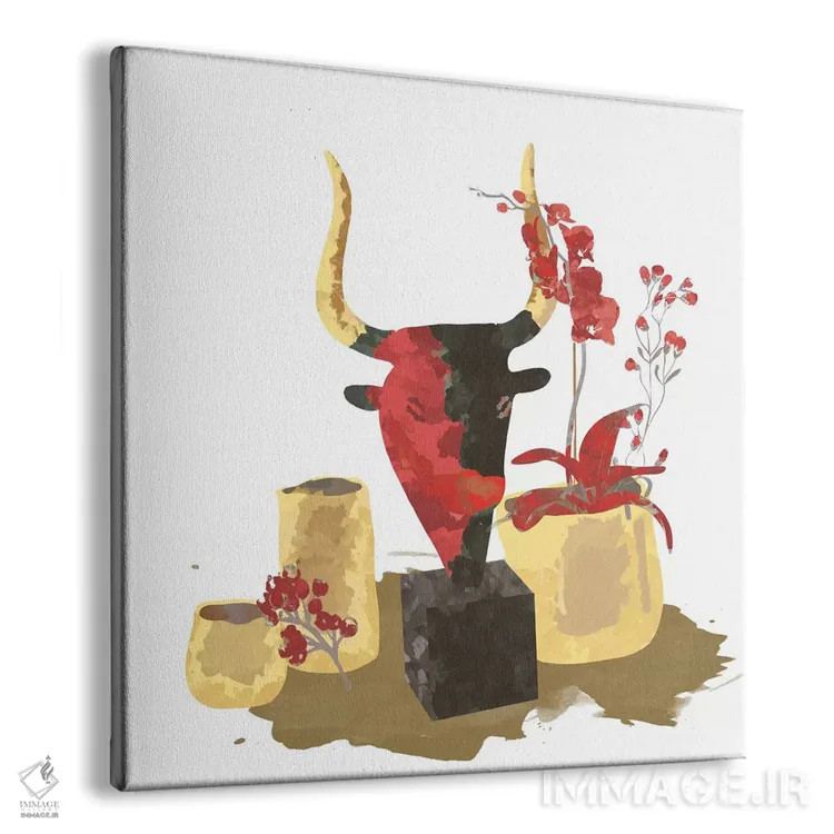 تابلو غوطهور در طلا اثر فایو بای فایو کالکتیو - نمای پرسپکتیو محصول