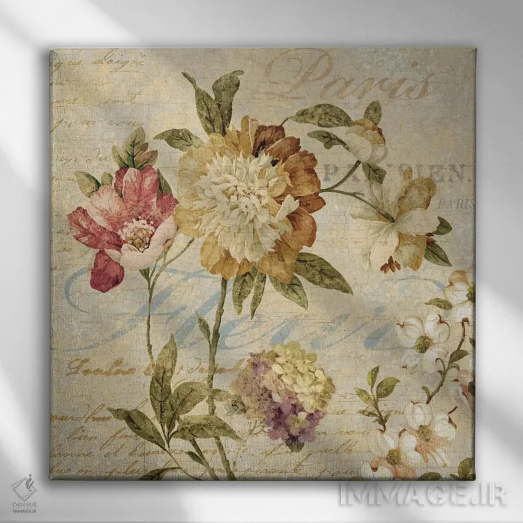 تابلو گل پاریس II (فرانسوی) اثر دبورا دوولیه - نمای روبهرو روی دیوار