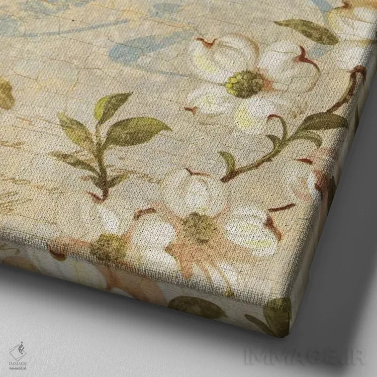 تابلو گل پاریس II (فرانسوی) اثر دبورا دوولیه - نمای نزدیک بافت بوم