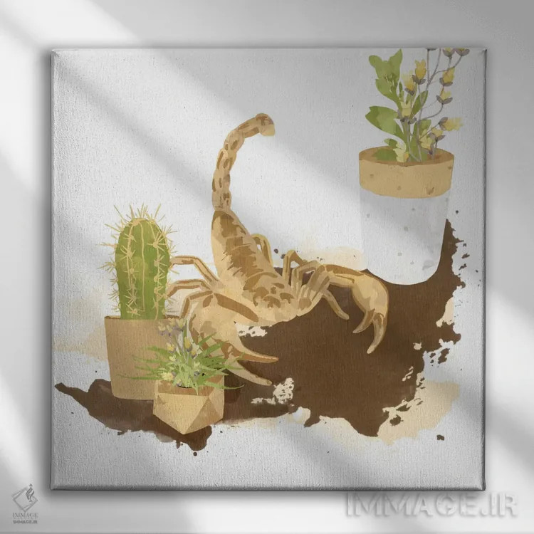 تابلو خانه مدرن بیابانی اثر فایو بای فایو کالکتیو - نمای روبهرو روی دیوار