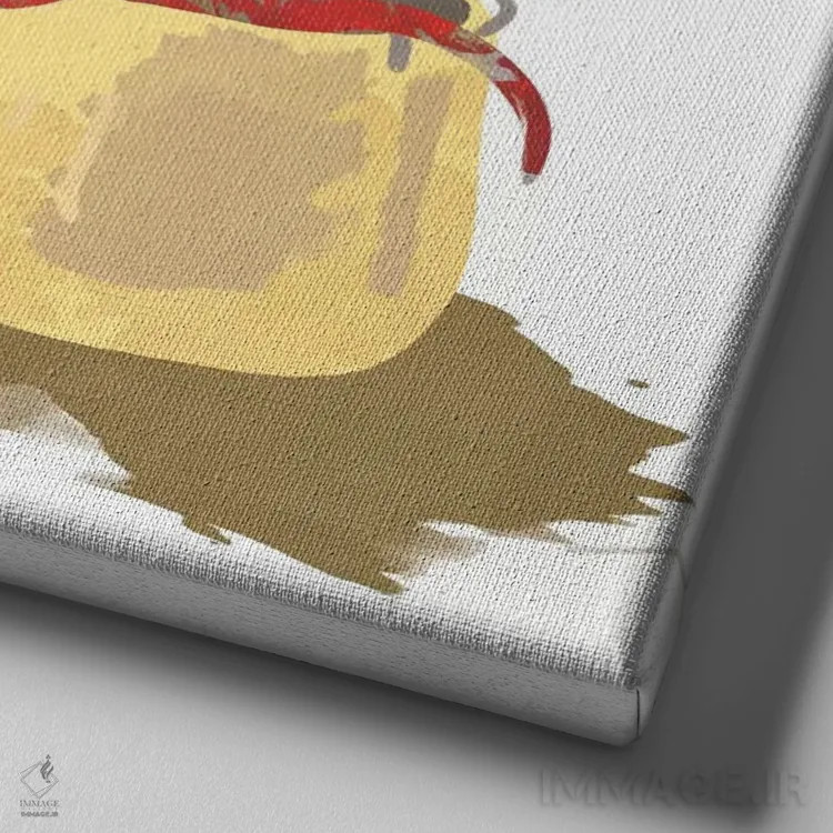 تابلو غوطهور در طلا اثر فایو بای فایو کالکتیو - نمای نزدیک بافت بوم