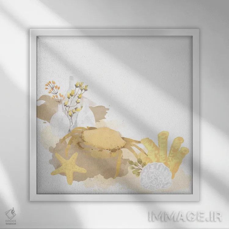 تابلو بازی با شن اثر فایو بای فایو کالکتیو - نمای قابدار سفید