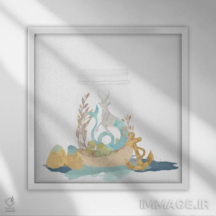 تابلو انداختن لنگر اثر فایو بای فایو کالکتیو - نمای قابدار سفید