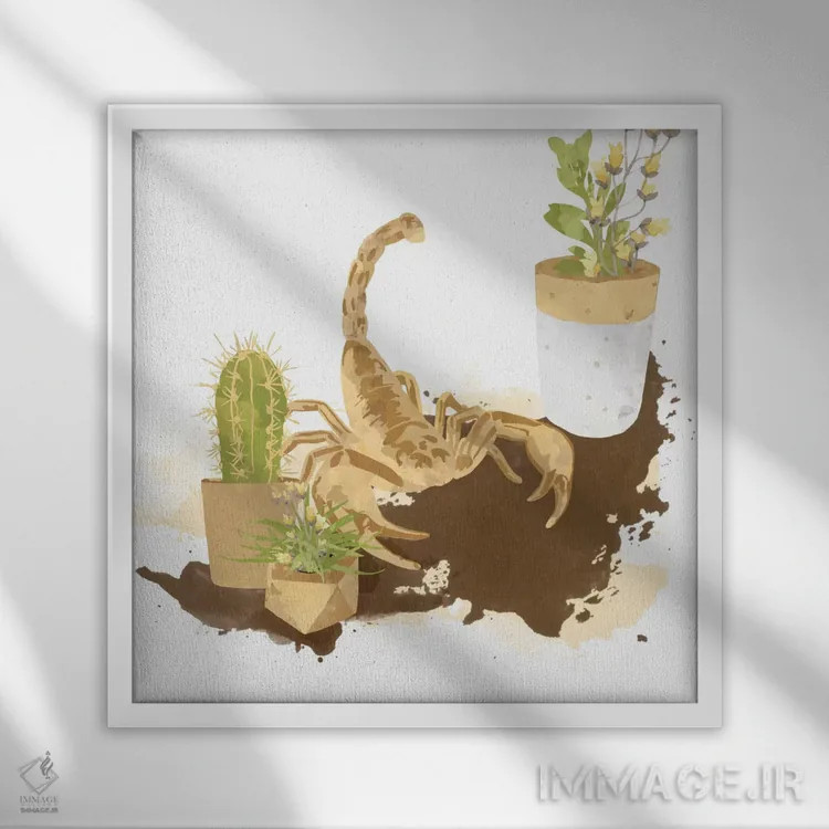 تابلو خانه مدرن بیابانی اثر فایو بای فایو کالکتیو - نمای قابدار سفید