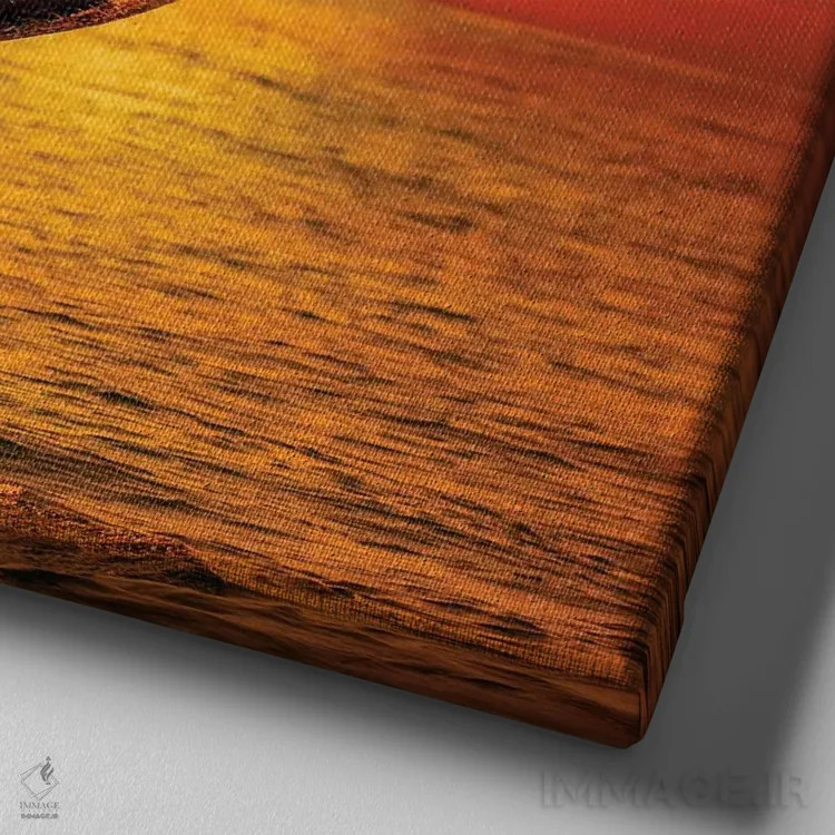 تابلو Hawaii,یک وال کوهاندار که دمش را در هنگام غروب در هاوایی به هوا بلند میکند اثر دیوید فلیتهام - نمای نزدیک بافت بوم