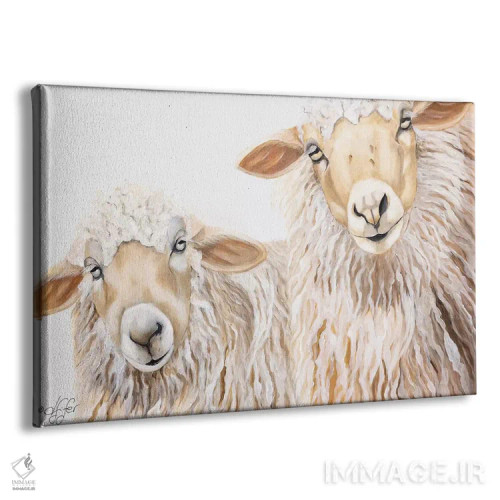 تابلو بعبع گوسفند سفید اثر دایان فیفر - نمای پرسپکتیو محصول