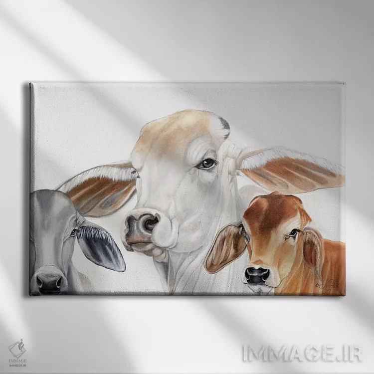 تابلو زندگی مزرعهای اثر دایان فیفر - نمای روبهرو روی دیوار