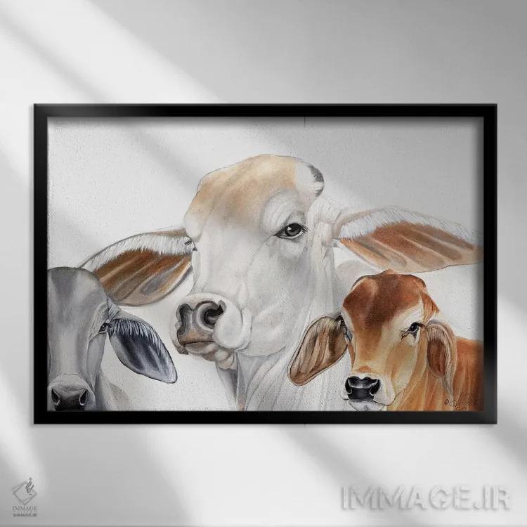 تابلو زندگی مزرعهای اثر دایان فیفر - نمای قابدار مشکی