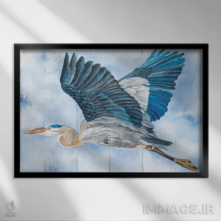 تابلو بالهایت را بگشا اثر دایان فیفر - نمای قابدار مشکی