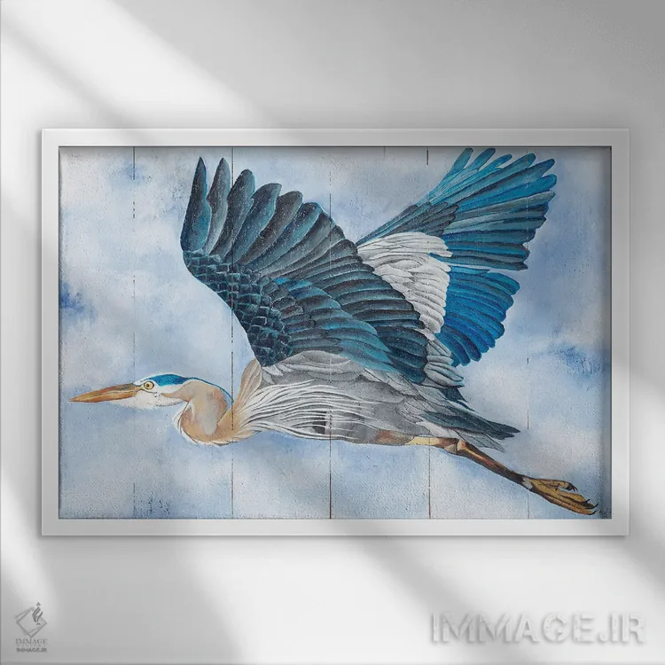 تابلو بالهایت را بگشا اثر دایان فیفر - نمای قابدار سفید