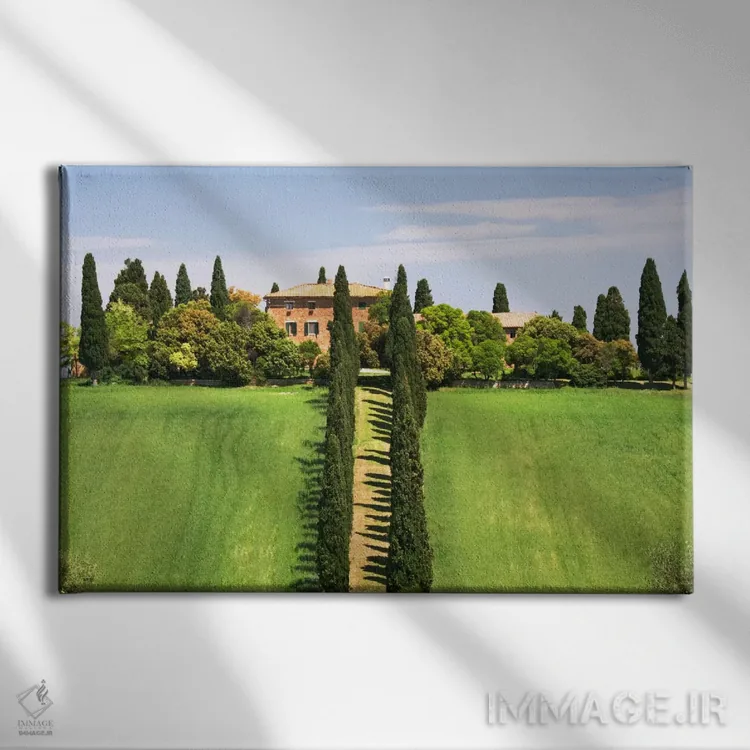 تابلو Val d'Orcia, Tuscany Region, Italy,ملک روستایی، واله دورچیا، منطقه توسکانی، ایتالیا اثر دنیس فلهرتی - نمای روبهرو روی دیوار