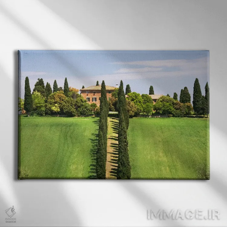 تابلو Val d'Orcia, Tuscany Region, Italy,ملک روستایی، واله دورچیا، منطقه توسکانی، ایتالیا اثر دنیس فلهرتی - نمای روبهرو روی دیوار