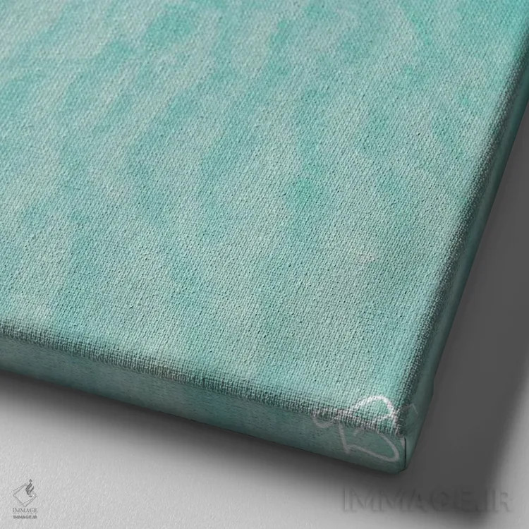 تابلو سگ در ساحل اثر دارلا فرارا - نمای نزدیک بافت بوم