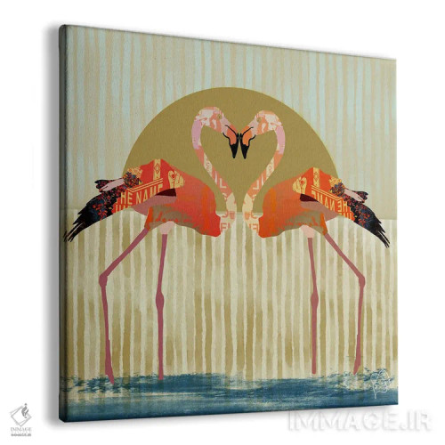 تابلو فلامینگوها اثر دارلا فرارا - نمای پرسپکتیو محصول