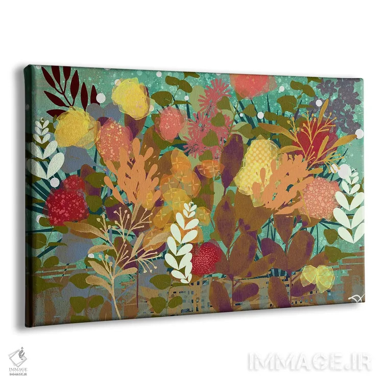 تابلو گل انتزاعی اثر دارلا فرارا - نمای پرسپکتیو محصول