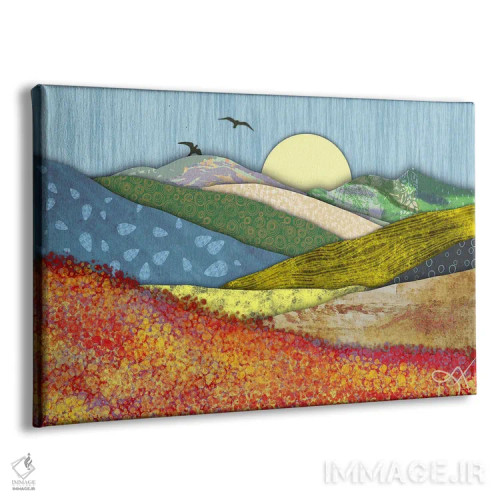 تابلو ماه و پرندگان اثر دارلا فرارا - نمای پرسپکتیو محصول