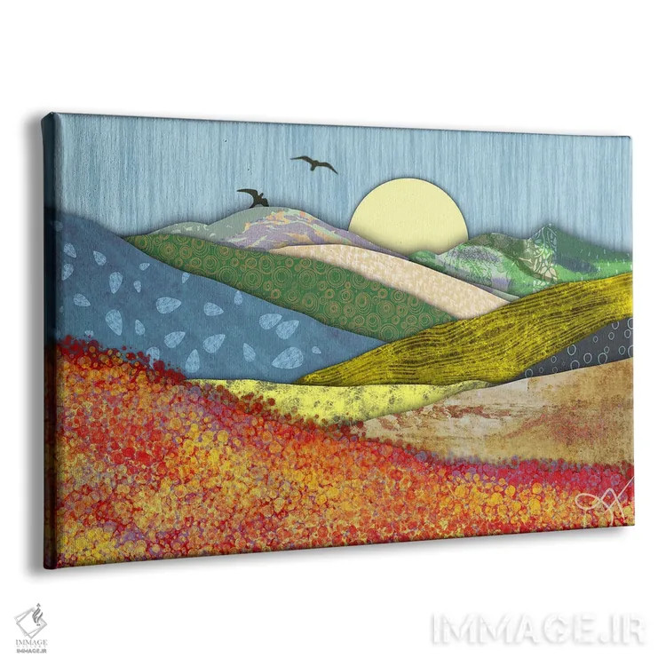 تابلو ماه و پرندگان اثر دارلا فرارا - نمای پرسپکتیو محصول