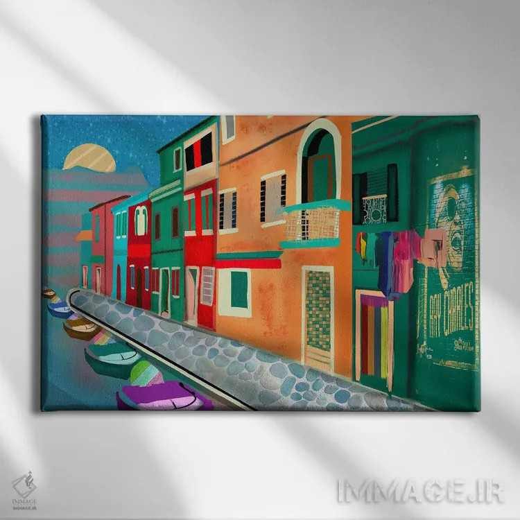 تابلو خیابان ساحلی اثر دارلا فرارا - نمای روبهرو روی دیوار