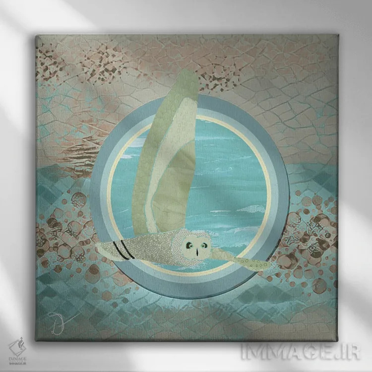 تابلو جغد اثر دارلا فرارا - نمای روبهرو روی دیوار