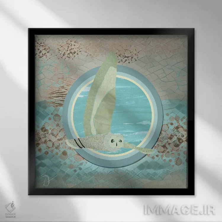 تابلو جغد اثر دارلا فرارا - نمای قابدار مشکی