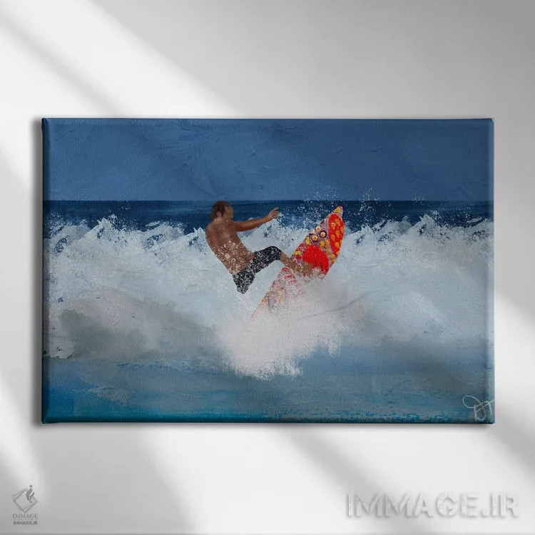 تابلو موجسوار اثر دارلا فرارا - نمای روبهرو روی دیوار