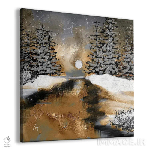 تابلو درختان برفی اثر دارلا فرارا - نمای پرسپکتیو محصول