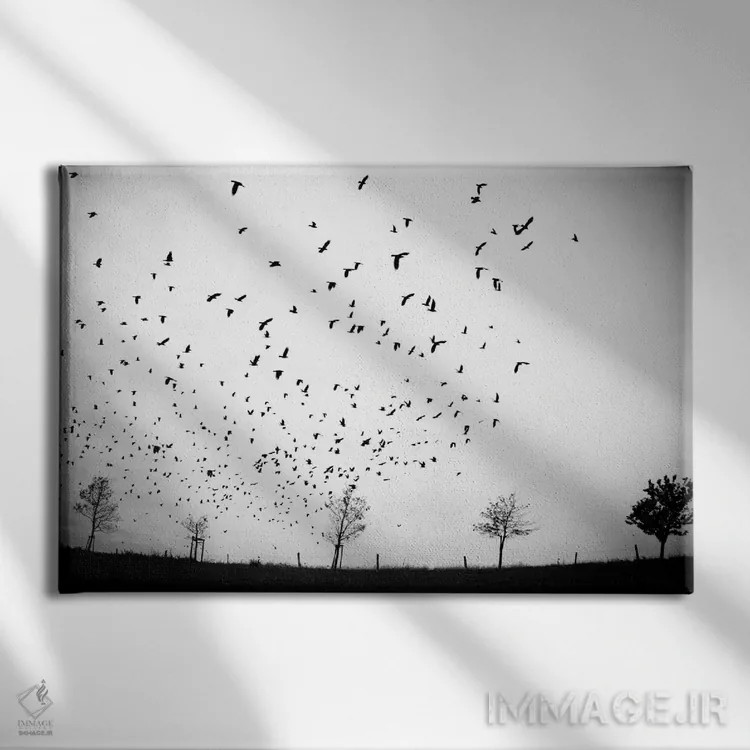 تابلو جایی (آلمانی: جای نامعلوم) اثر دوریت فوگ - نمای روبهرو روی دیوار