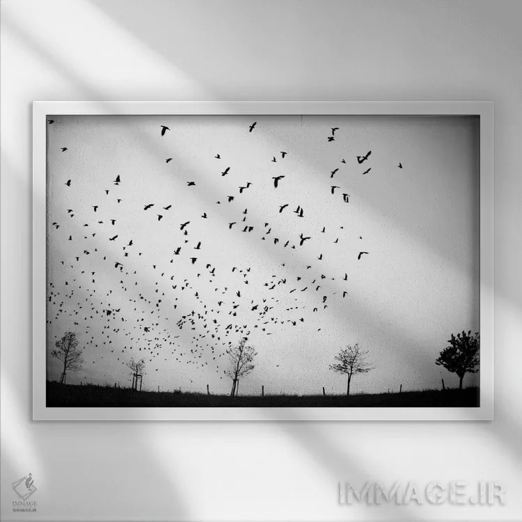 تابلو جایی (آلمانی: جای نامعلوم) اثر دوریت فوگ - نمای قابدار سفید