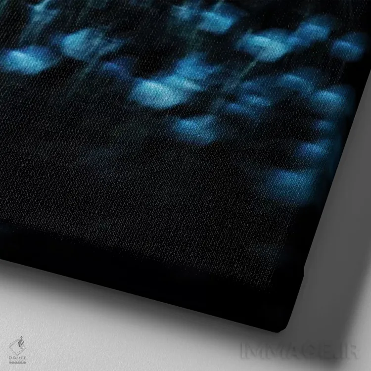 تابلو چمنزار قاصدک اثر دوریت فوگ - نمای نزدیک بافت بوم