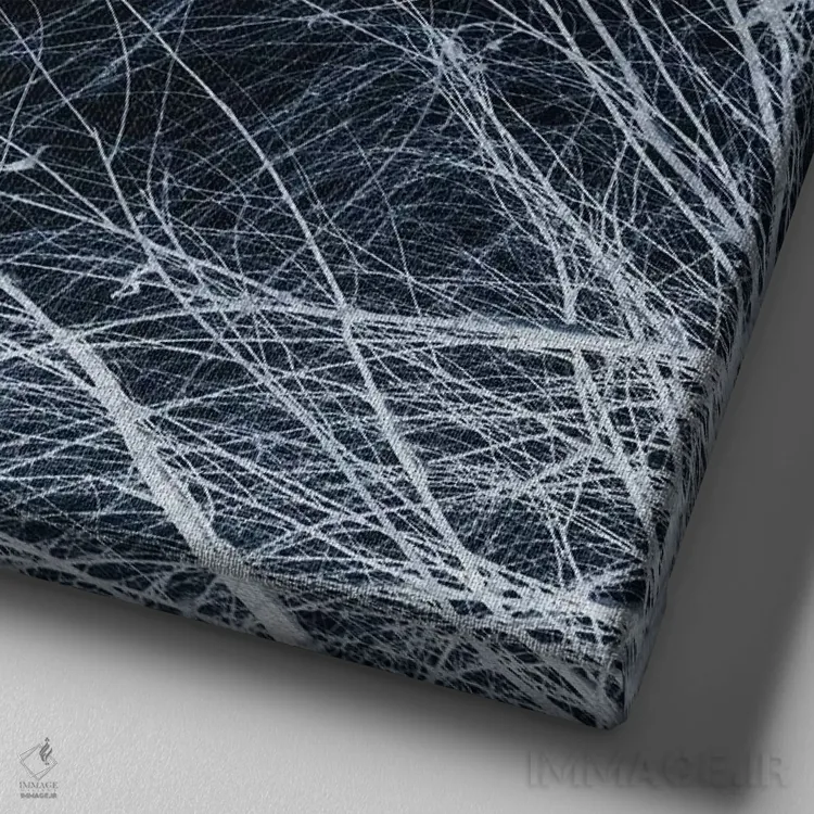 تابلو هر شب در نیمهشب اثر دوریت فوگ - نمای نزدیک بافت بوم