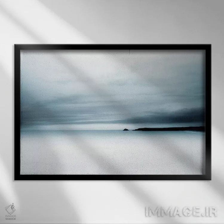 تابلو شبهجزیره و دریا اثر دوریت فوگ - نمای قابدار مشکی