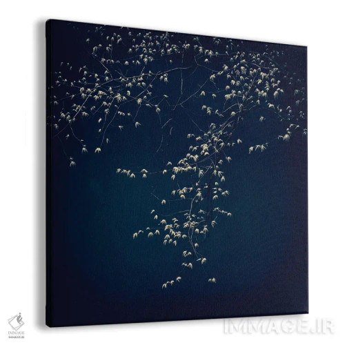 تابلو برگهای زرد بر پسزمینه آبی اثر دوریت فوگ - نمای پرسپکتیو محصول