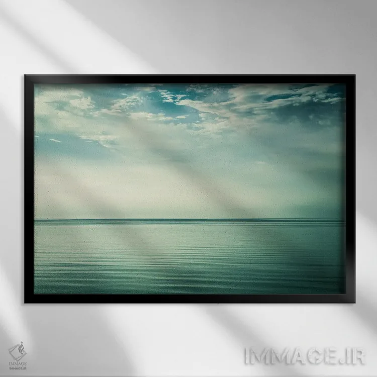 تابلو دریا و آسمان اثر دوریت فوگ - نمای قابدار مشکی