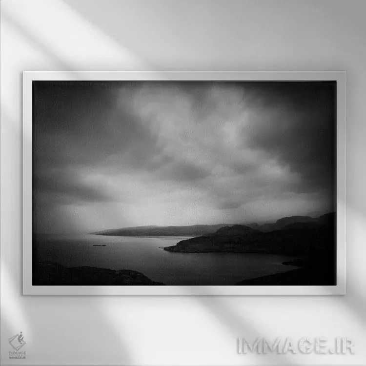 تابلو کنار دریاچه (محلی) اثر دوریت فوگ - نمای قابدار سفید