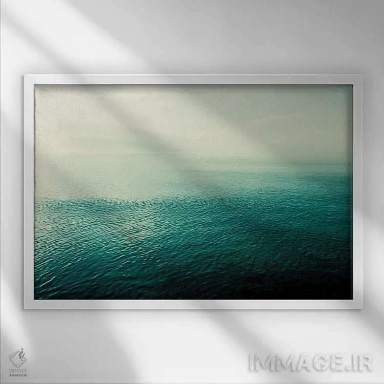 تابلو منظرهٔ اقیانوس اثر دوریت فوگ - نمای قابدار سفید