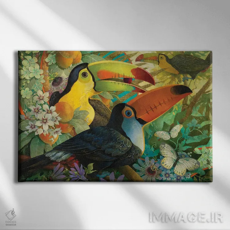 تابلو میانپرده اثر دیوید گالچات - نمای روبهرو روی دیوار