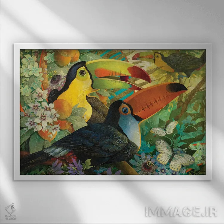 تابلو میانپرده اثر دیوید گالچات - نمای قابدار سفید