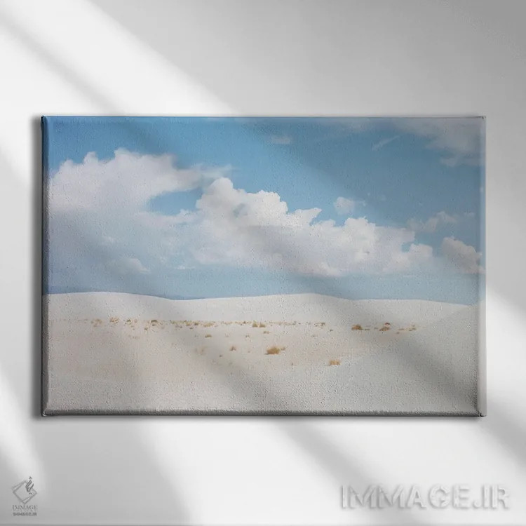 تابلو شنهای سفید (بیابان) اثر دنیل گارسیا - نمای روبهرو روی دیوار