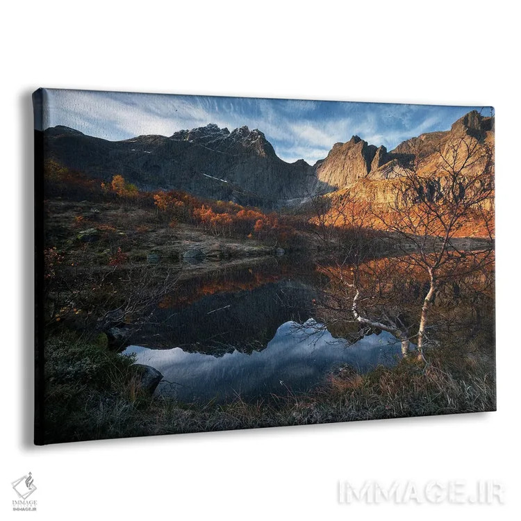 تابلو صبح پاییزی آرام در جزایر لوفوتن اثر دنیل گاستاگر - نمای پرسپکتیو محصول