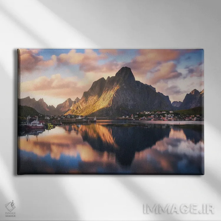 تابلو عصر تابستان طلایی در جزایر لوفوتن اثر دنیل گاستاگر - نمای روبهرو روی دیوار