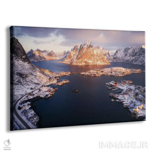 تابلو صبح زمستانی از بالا در رین (نروژ) اثر دنیل گاستاگر - نمای پرسپکتیو محصول