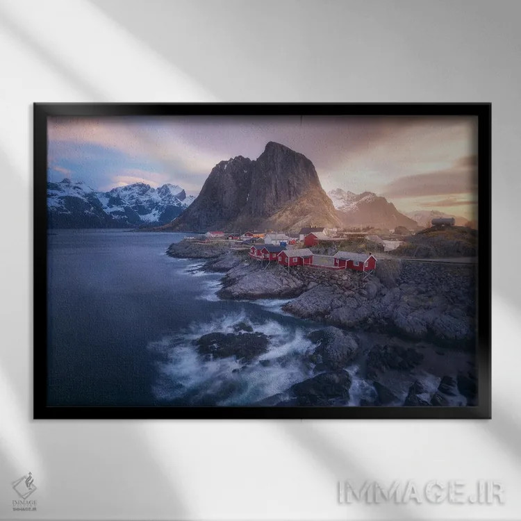 تابلو طلوع توفانی در هامنوی اثر دنیل گاستاگر - نمای قابدار مشکی