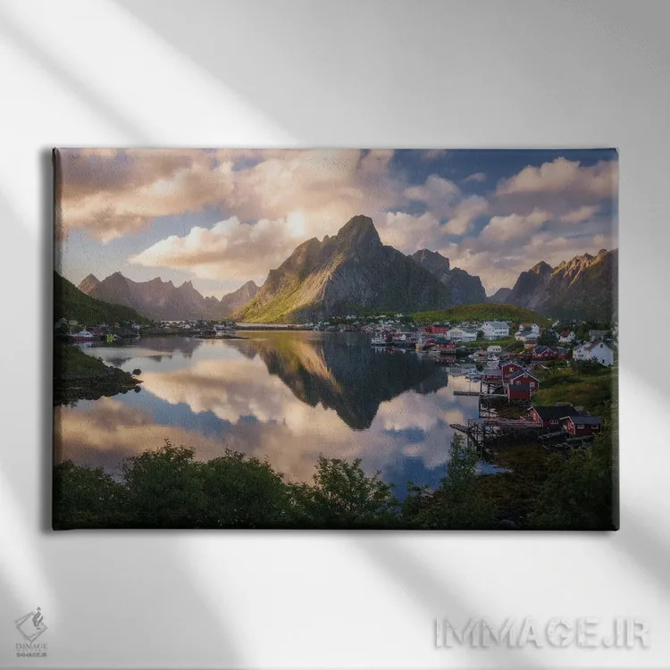 تابلو یک عصر تابستانی طلایی و آرام در رین اثر دنیل گاستاگر - نمای روبهرو روی دیوار